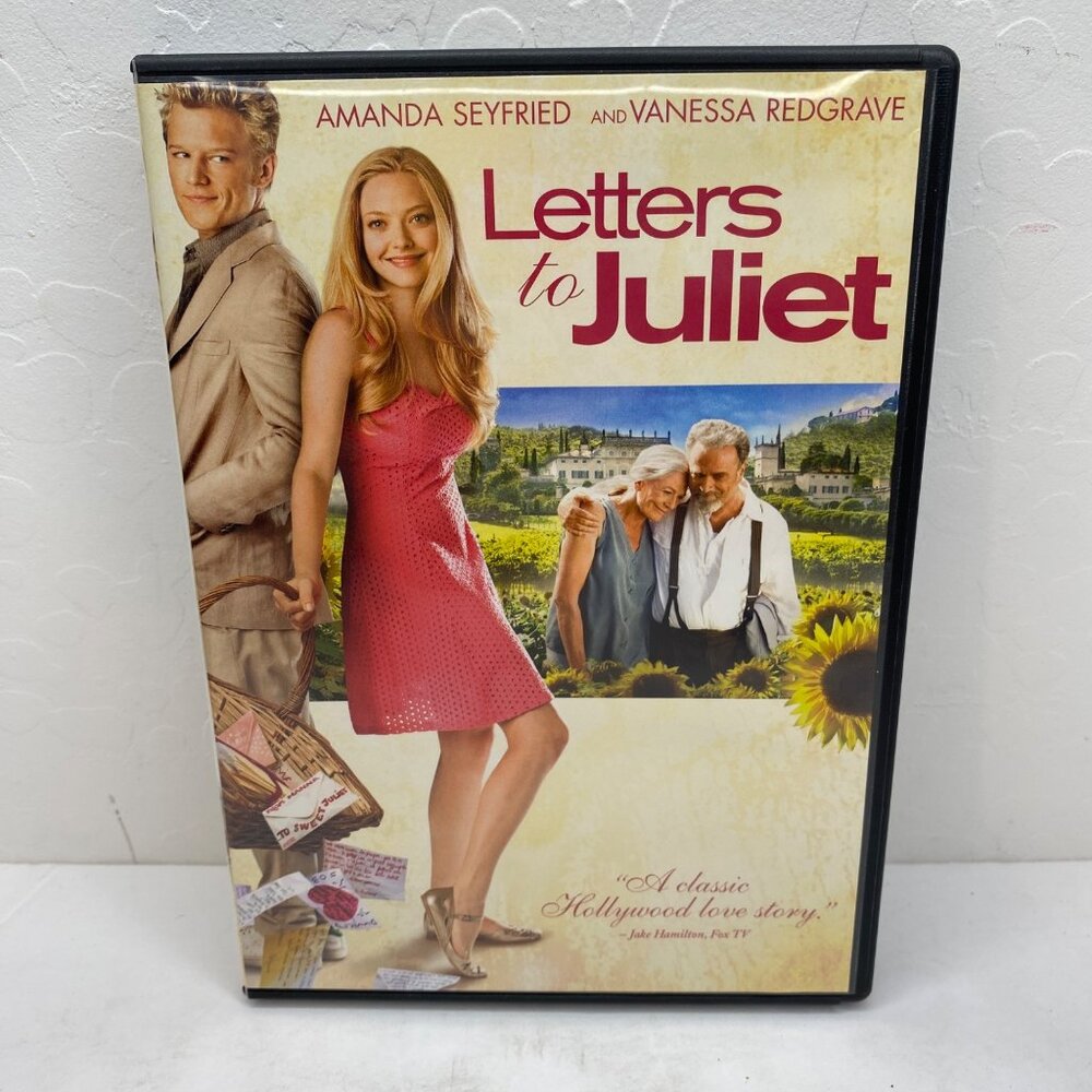 Letters To Juliet DVD With Amanda Seyfried & Vanessa Redgrave